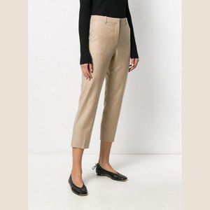 NWT THEORY Tailor Trouser C in Light Camel Melange Sleek Flannel Crop Pants 16